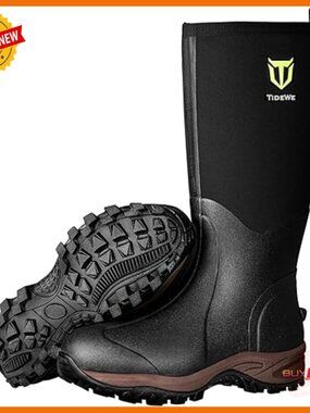 Waterproof Neoprene Hunting Boots, 6mm Insulated, Outdoor Rain Snow Boots